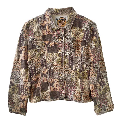 Veste en jean patchwork