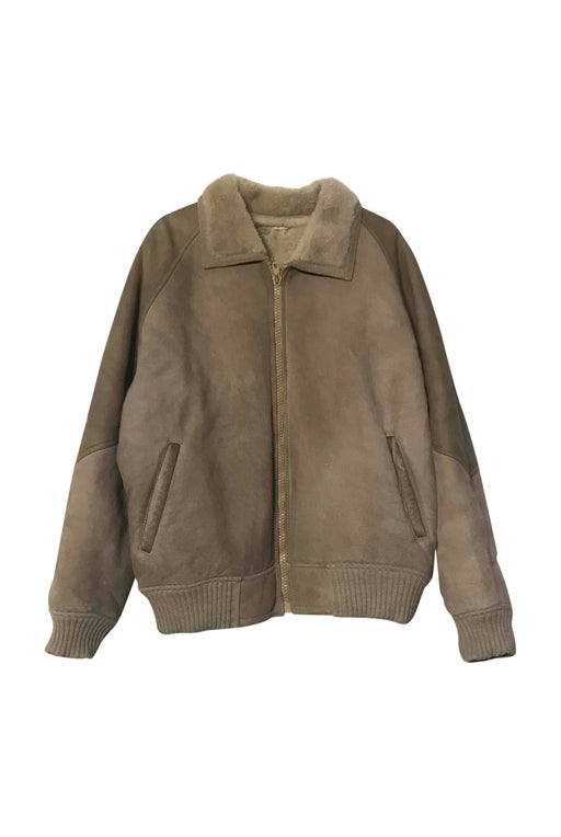 Blouson en peau lainée