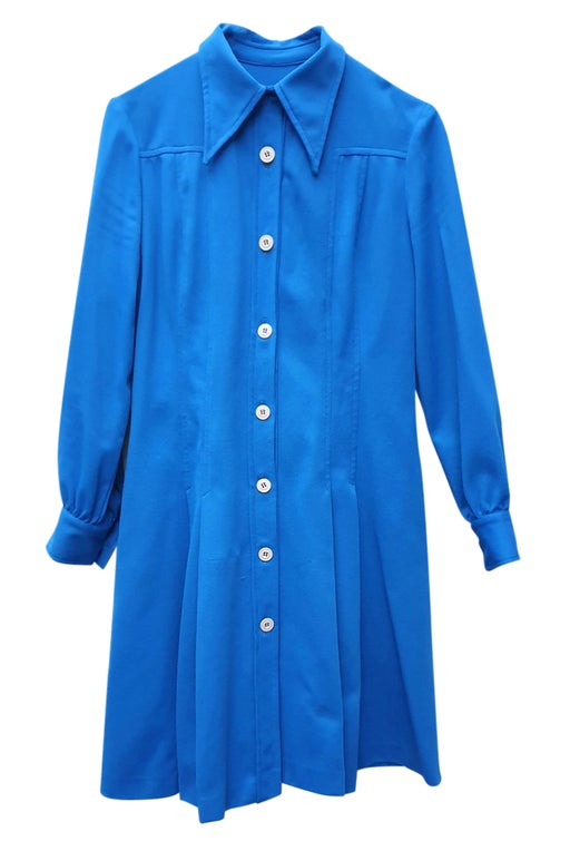 Robe chemise bleue