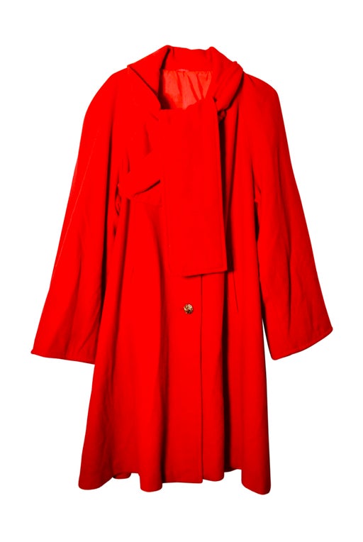 Manteau rouge en laine