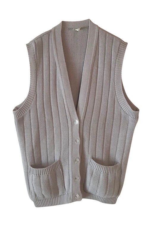 Gilet gris perle