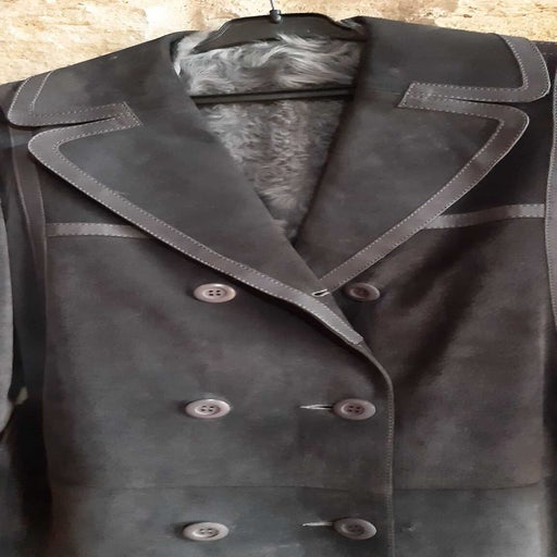 Trench en daim fourré