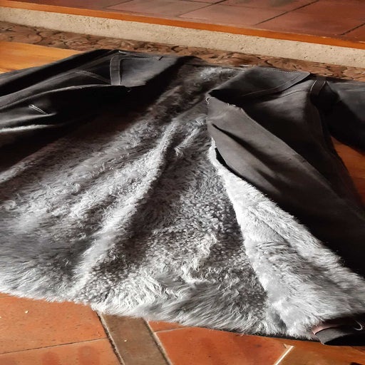 Trench en daim fourré
