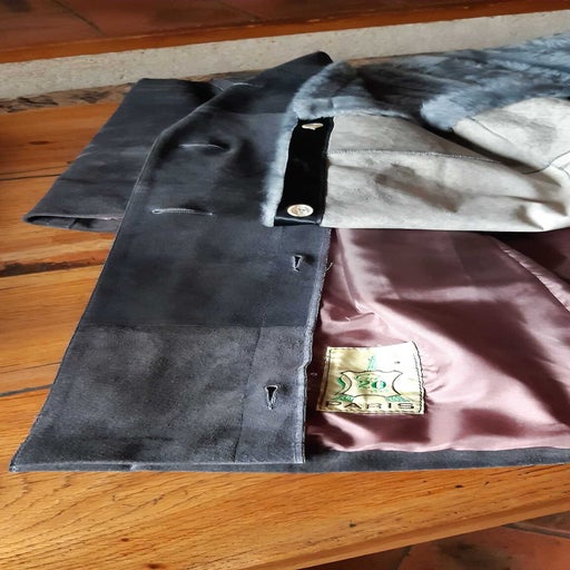 Trench en daim fourré