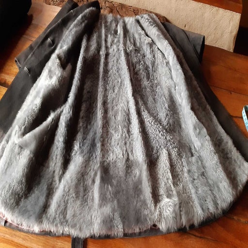 Trench en daim fourré