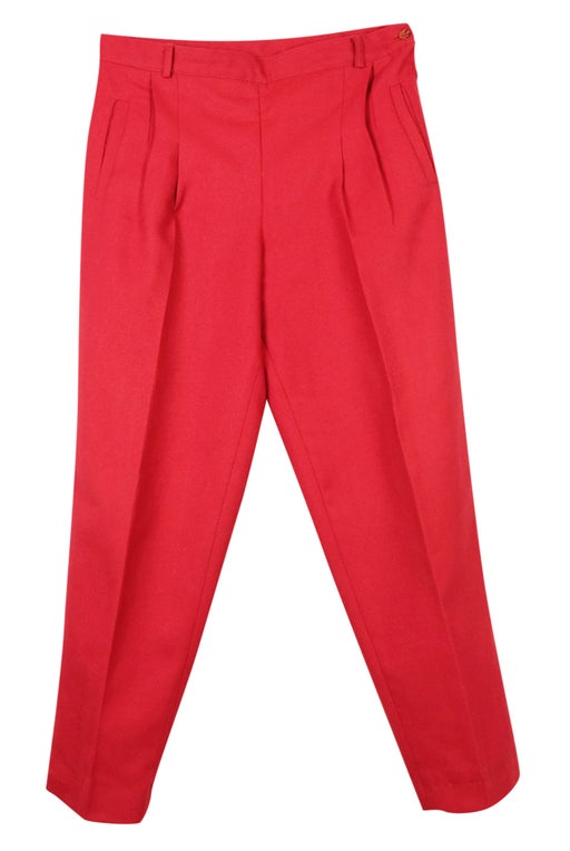 Pantalon rouge à pinces