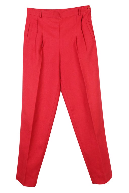 Pantalon rouge à pinces
