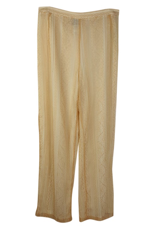 Pantalon doré en dentelle