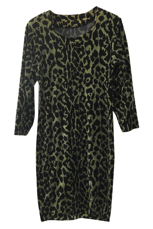 Robe en velours léopard
