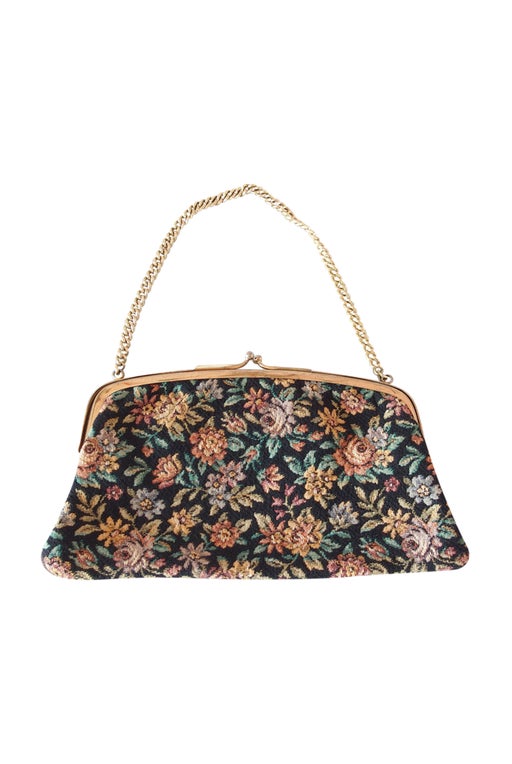 Pochette en tapisserie à fleurs