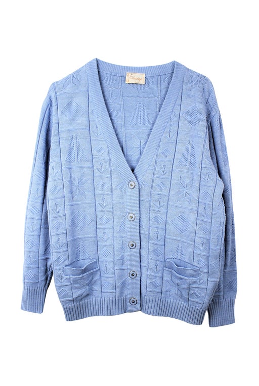 Cardigan bleu pastel