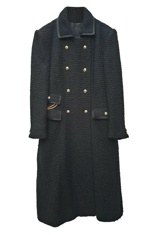 Manteau en laine bouclée 80s