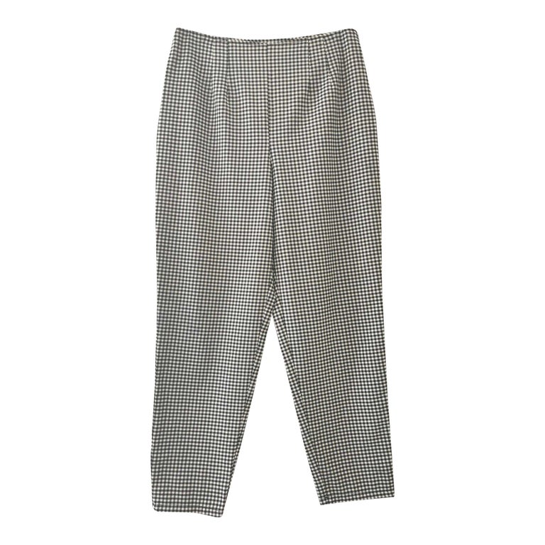 Pantalon vichy taille hot sale haute