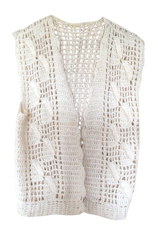 Gilet en crochet 90s