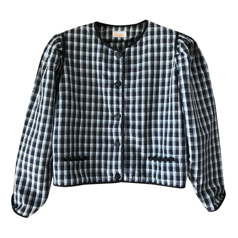 Veste courte à carreaux
