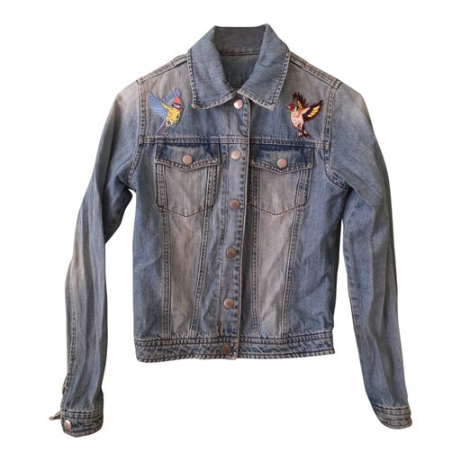 Veste en jean brodé