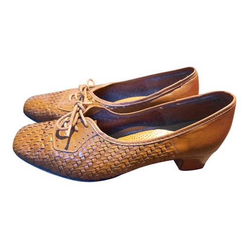 Chaussures cuir tressé femme cheap