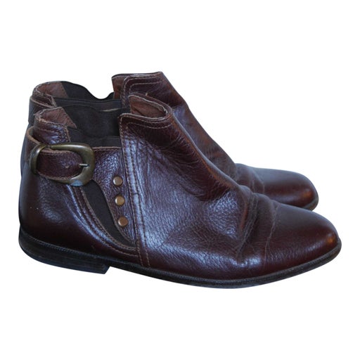 Bottines en cuir