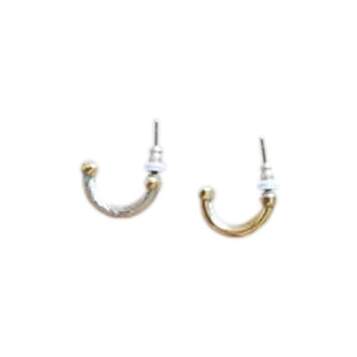 Boucles d'oreilles dorées et argentées