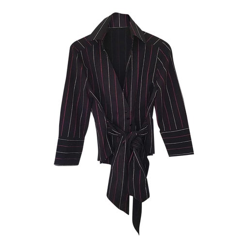 Blouse cache-coeur à rayures