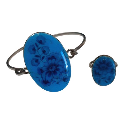 Bracelet et bague en porcelaine