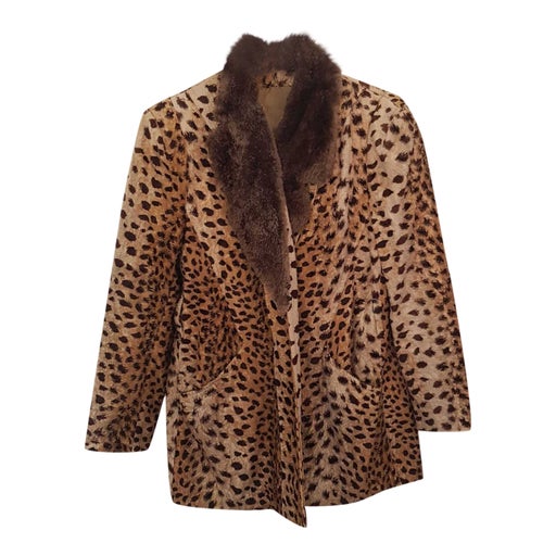 Manteau en fausse fourrure léopard