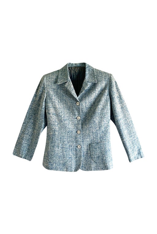 Blazer en lin et coton