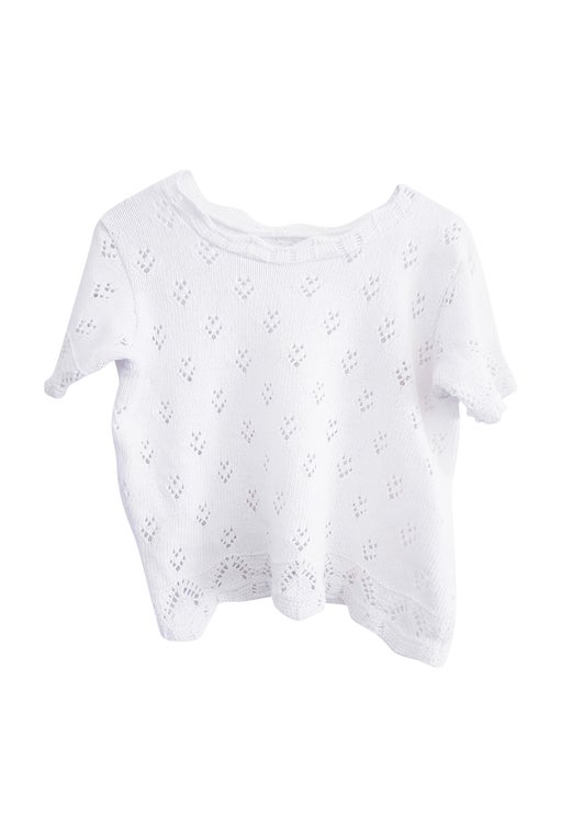 Crop top en coton ajouré