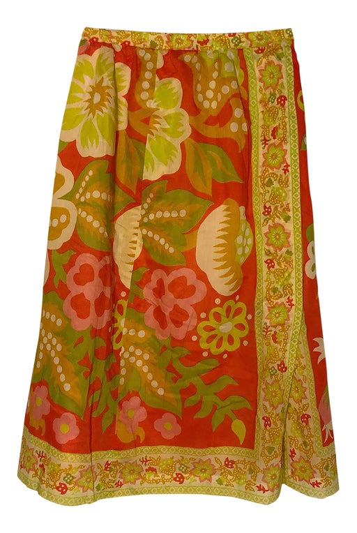 Jupe japonaise à fleurs