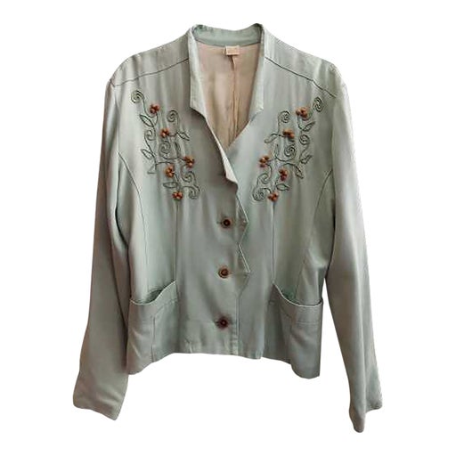 Veste en coton brodé