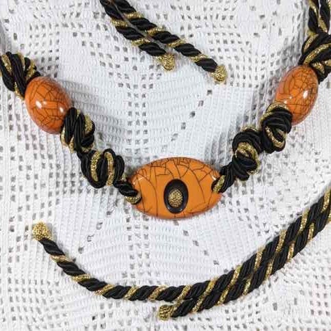 Ceinture cordon dor et noir pour femme Imparfaite