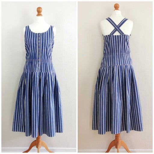 Robe en coton à rayures