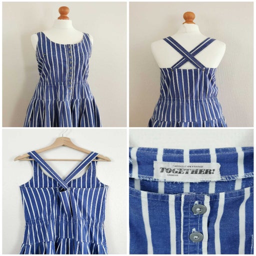 Robe en coton à rayures