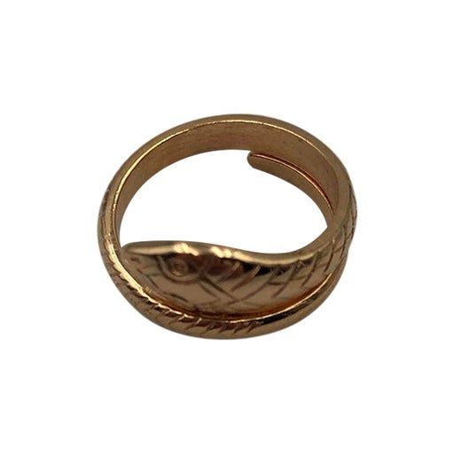 Bague dorée serpent