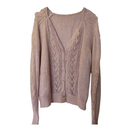 Cardigan en soie ajourée