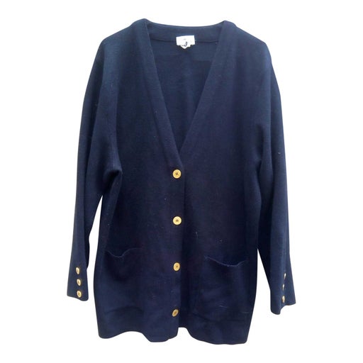 Cardigan long bleu marine