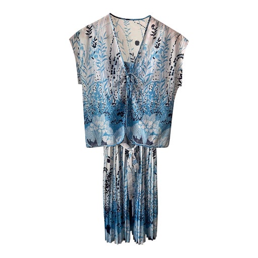 Ensemble robe et gilet imprimé