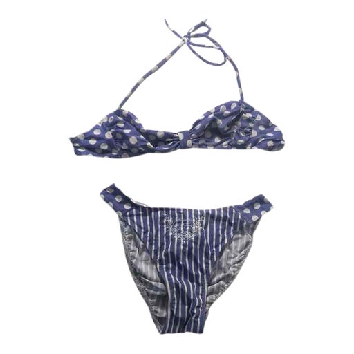 Maillot de bain à pois et rayures