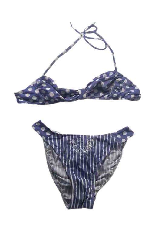 Maillot de bain à pois et rayures