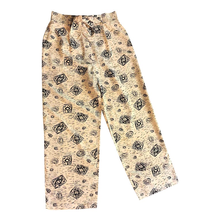 Pantalon en soie pour femme deals