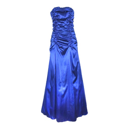 Robe longue satinée