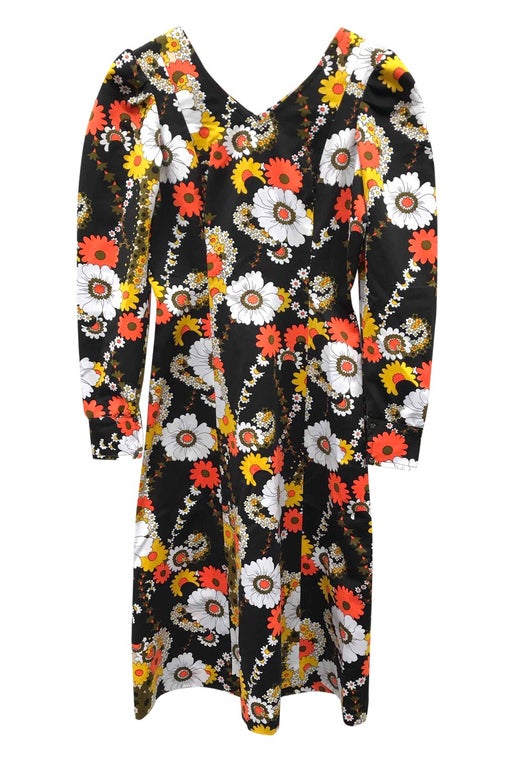 Robe midi à fleurs