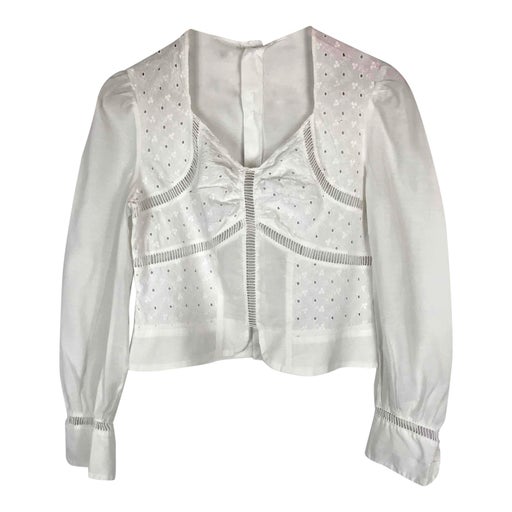 Blouse en coton brodé