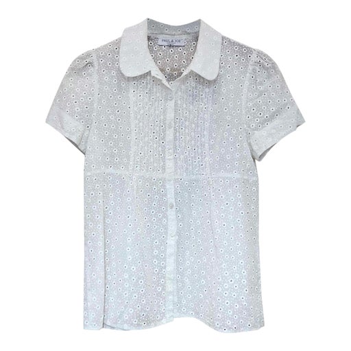 Chemise en coton brodé