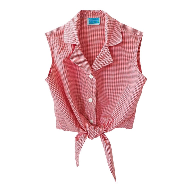 Chemise vichy sans manches pour femme Imparfaite