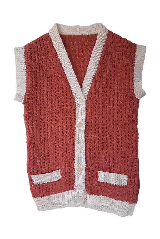 Gilet en maille ajourée