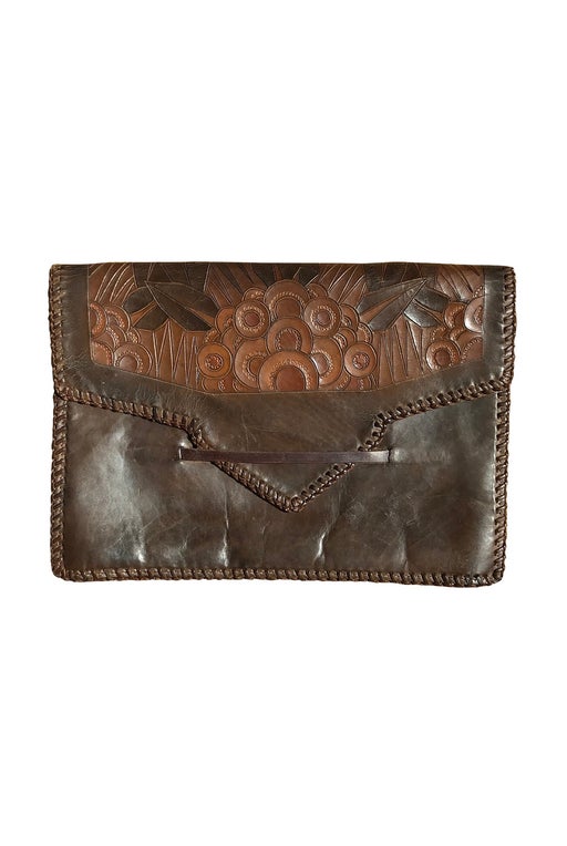 Pochette en cuir d'agneau