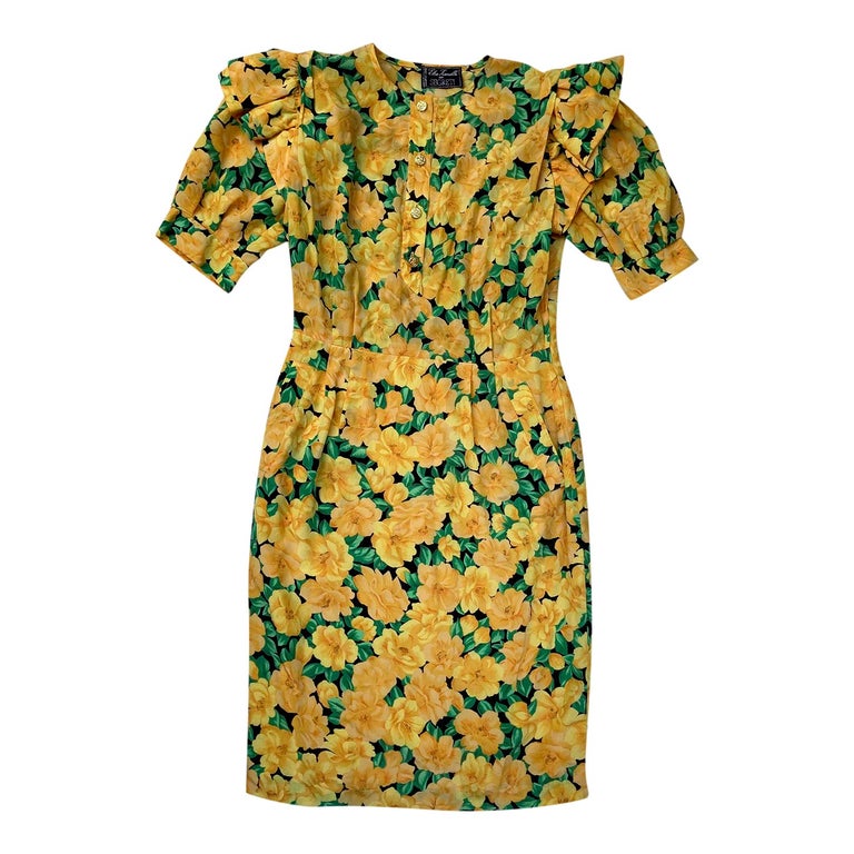Robe en soie à fleurs