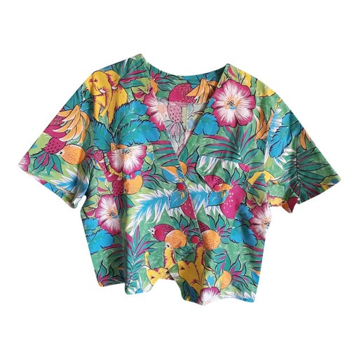 Top à fleurs