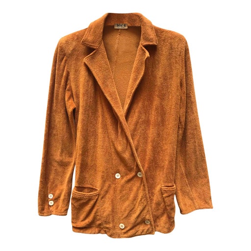 Terracota terry jacket, double breasted